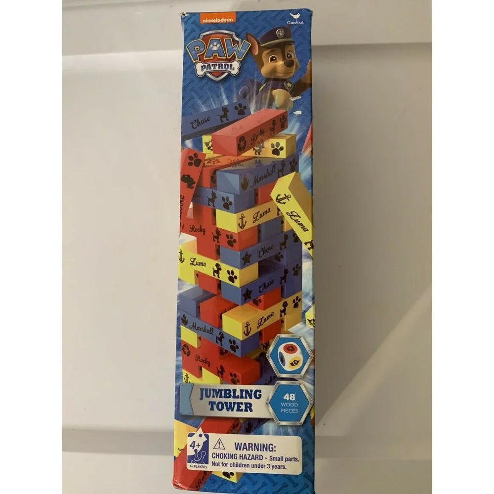 New Paw Patrol Jumbling Tower Game 48 Wood‎ Pieces Sealed